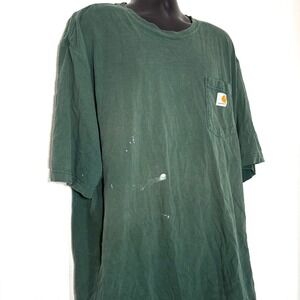 Vintage Carhartt Faded Distressed Workwear Painter Pocket T-Shirt Men's Size 4XL